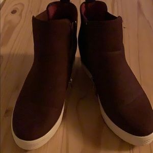 Maroon Wedge Sneaker